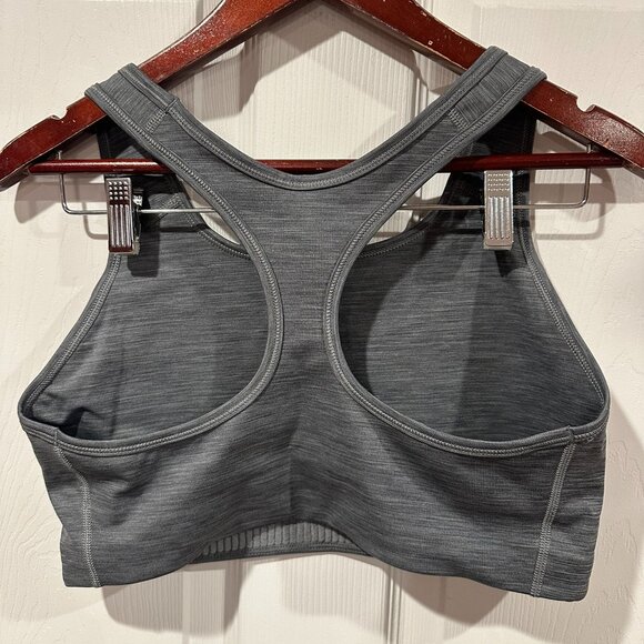 Nike Women's Medium-Support Swoosh Racerback Sports Bra Gray Size XL 280 - Picture 2 of 3